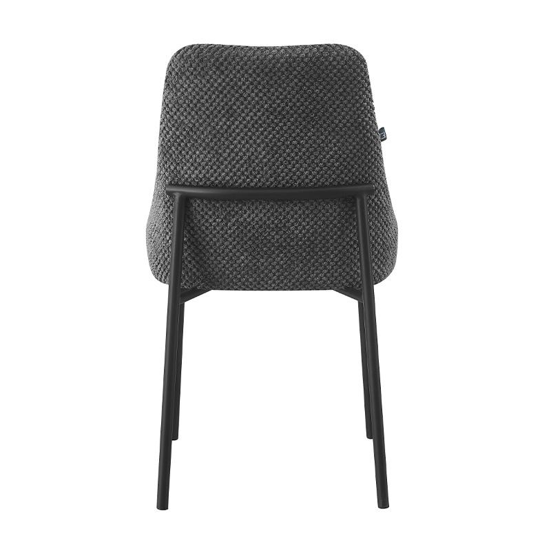 ΚΑΡΕΚΛΑ ΤΡΑΠΕΖΑΡΙΑΣ FL31 ΜΕ ΜΕΤΑΛΛΙΚΑ ΠΟΔΙΑ ΚΑΙ ΓΚΡΙ ΧΡΩΜΑ ΥΦΑΣΜΑΤΟΣ 56x49x87εκ - Image 5