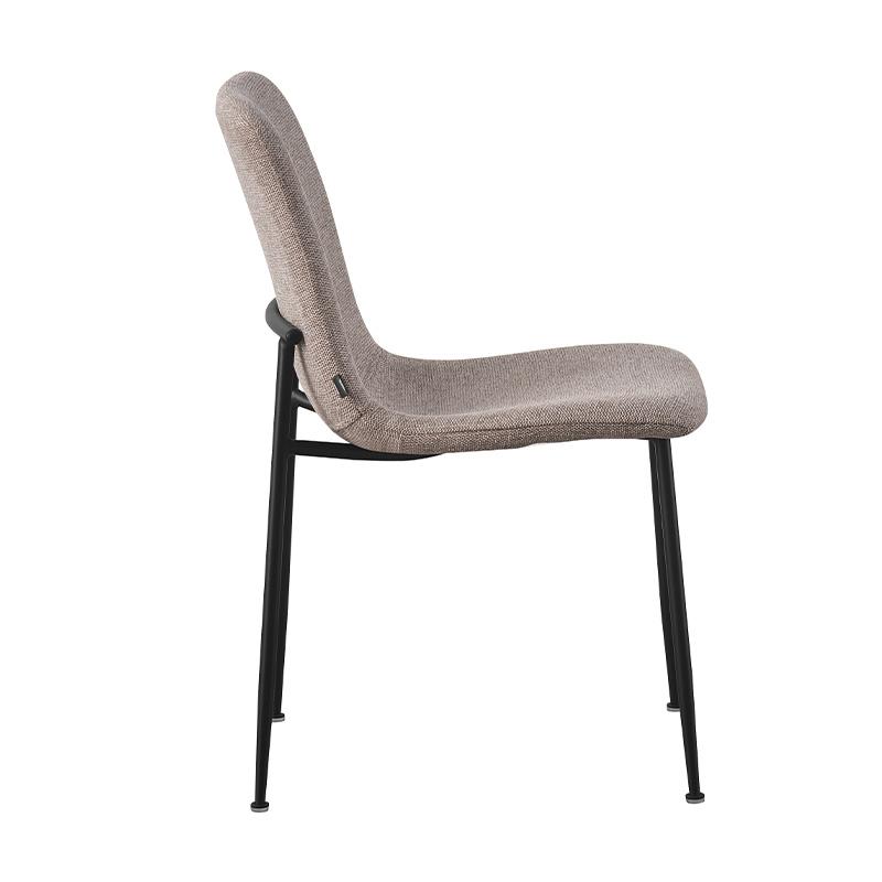 ΚΑΡΕΚΛΑ ΤΡΑΠΕΖΑΡΙΑΣ FL5037 ΜΕ ΜΕΤΑΛΛΙΚΑ ΠΟΔΙΑ ΚΑΙ ΚΑΦΕ ΧΡΩΜΑ ΥΦΑΣΜΑΤΟΣ 56x43x83εκ - Image 4