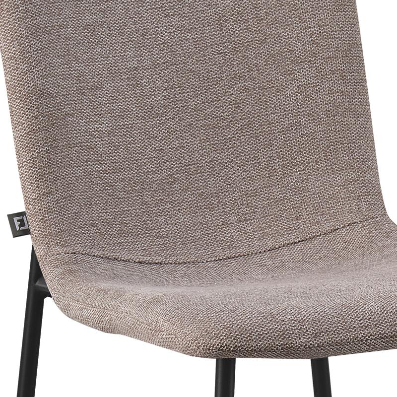 ΚΑΡΕΚΛΑ ΤΡΑΠΕΖΑΡΙΑΣ FL5037 ΜΕ ΜΕΤΑΛΛΙΚΑ ΠΟΔΙΑ ΚΑΙ ΚΑΦΕ ΧΡΩΜΑ ΥΦΑΣΜΑΤΟΣ 56x43x83εκ - Image 6