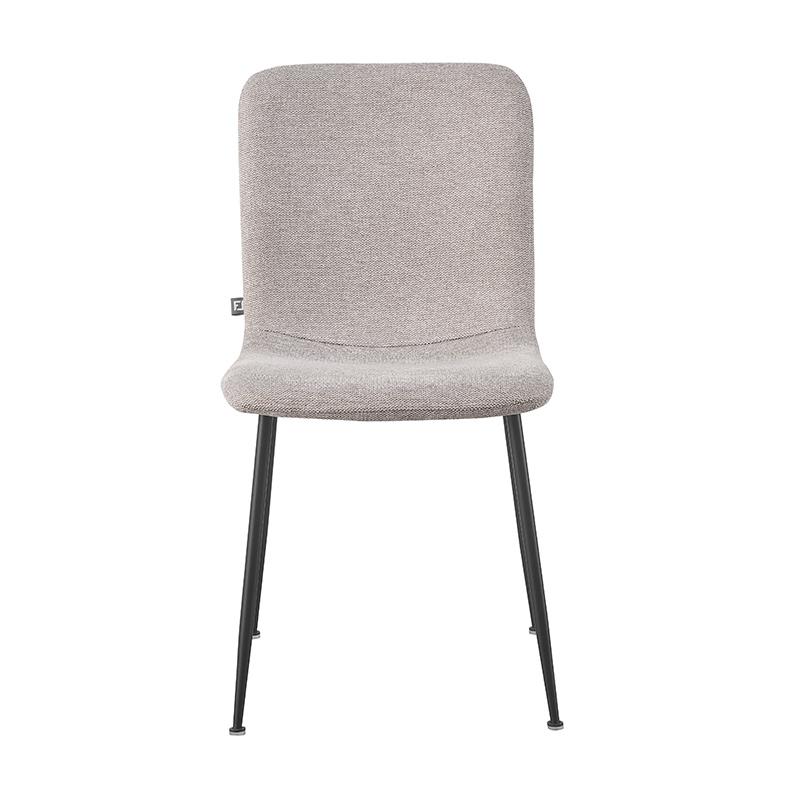 ΚΑΡΕΚΛΑ ΤΡΑΠΕΖΑΡΙΑΣ FL5037 ΜΕ ΜΕΤΑΛΛΙΚΑ ΠΟΔΙΑ ΚΑΙ ΜΠΕΖ ΧΡΩΜΑ ΥΦΑΣΜΑΤΟΣ 56x43x83εκ - Image 3