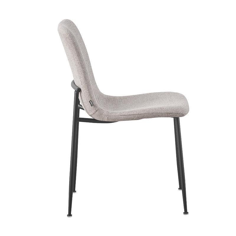 ΚΑΡΕΚΛΑ ΤΡΑΠΕΖΑΡΙΑΣ FL5037 ΜΕ ΜΕΤΑΛΛΙΚΑ ΠΟΔΙΑ ΚΑΙ ΜΠΕΖ ΧΡΩΜΑ ΥΦΑΣΜΑΤΟΣ 56x43x83εκ - Image 4