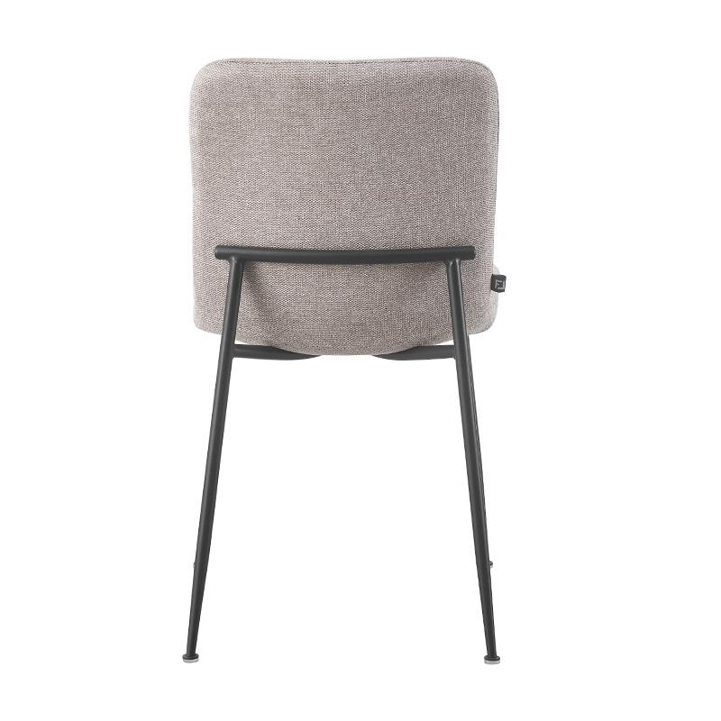 ΚΑΡΕΚΛΑ ΤΡΑΠΕΖΑΡΙΑΣ FL5037 ΜΕ ΜΕΤΑΛΛΙΚΑ ΠΟΔΙΑ ΚΑΙ ΜΠΕΖ ΧΡΩΜΑ ΥΦΑΣΜΑΤΟΣ 56x43x83εκ - Image 5