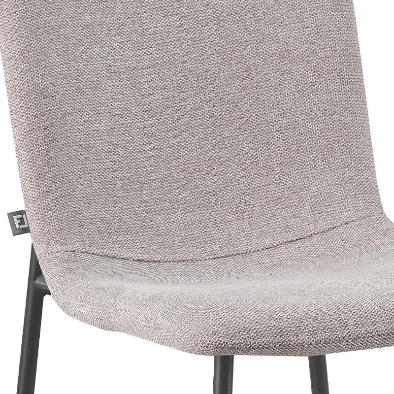 ΚΑΡΕΚΛΑ ΤΡΑΠΕΖΑΡΙΑΣ FL5037 ΜΕ ΜΕΤΑΛΛΙΚΑ ΠΟΔΙΑ ΚΑΙ ΜΠΕΖ ΧΡΩΜΑ ΥΦΑΣΜΑΤΟΣ 56x43x83εκ - Image 6