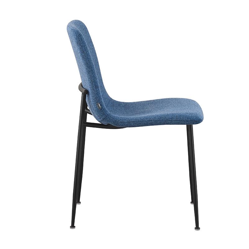 ΚΑΡΕΚΛΑ ΤΡΑΠΕΖΑΡΙΑΣ FL5037 ΜΕ ΜΕΤΑΛΛΙΚΑ ΠΟΔΙΑ ΚΑΙ ΜΠΛΕ ΧΡΩΜΑ ΥΦΑΣΜΑΤΟΣ 56x43x83εκ - Image 4