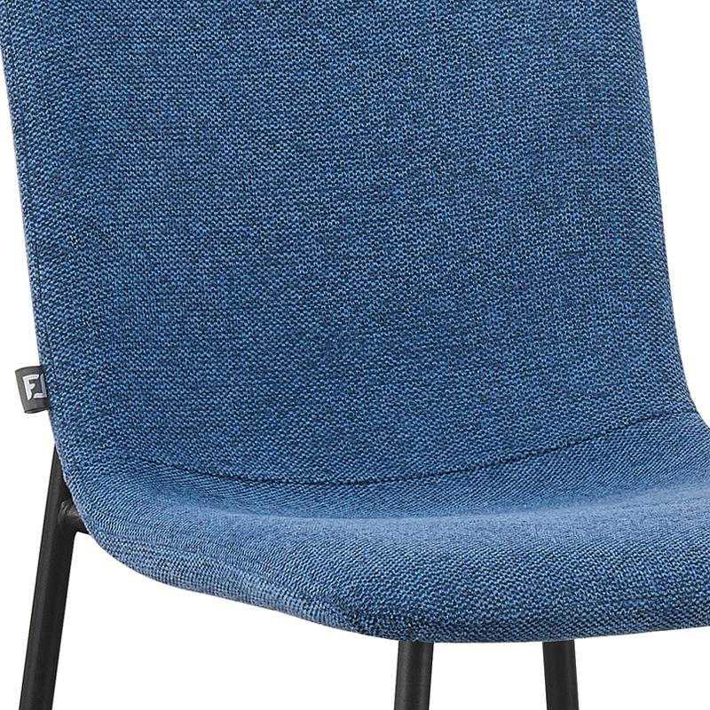 ΚΑΡΕΚΛΑ ΤΡΑΠΕΖΑΡΙΑΣ FL5037 ΜΕ ΜΕΤΑΛΛΙΚΑ ΠΟΔΙΑ ΚΑΙ ΜΠΛΕ ΧΡΩΜΑ ΥΦΑΣΜΑΤΟΣ 56x43x83εκ - Image 6