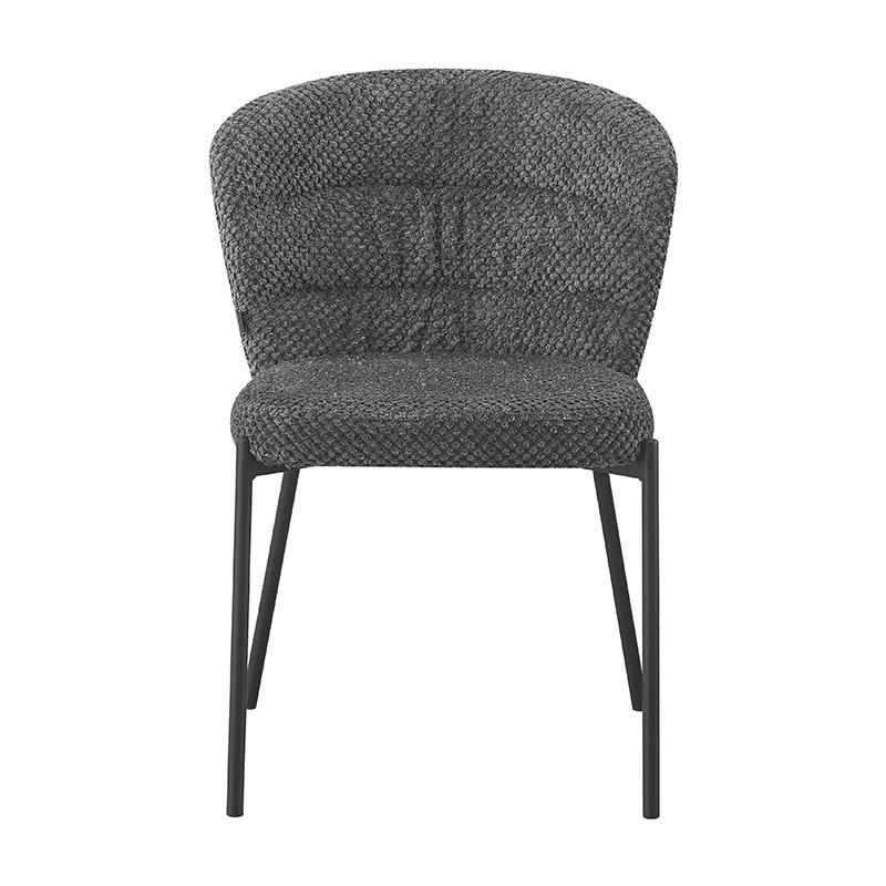 ΚΑΡΕΚΛΑ ΤΡΑΠΕΖΑΡΙΑΣ FL77 ΜΕ ΜΕΤΑΛΛΙΚΑ ΠΟΔΙΑ ΚΑΙ ΓΚΡΙ ΧΡΩΜΑ ΥΦΑΣΜΑΤΟΣ 59x55x79εκ - Image 3