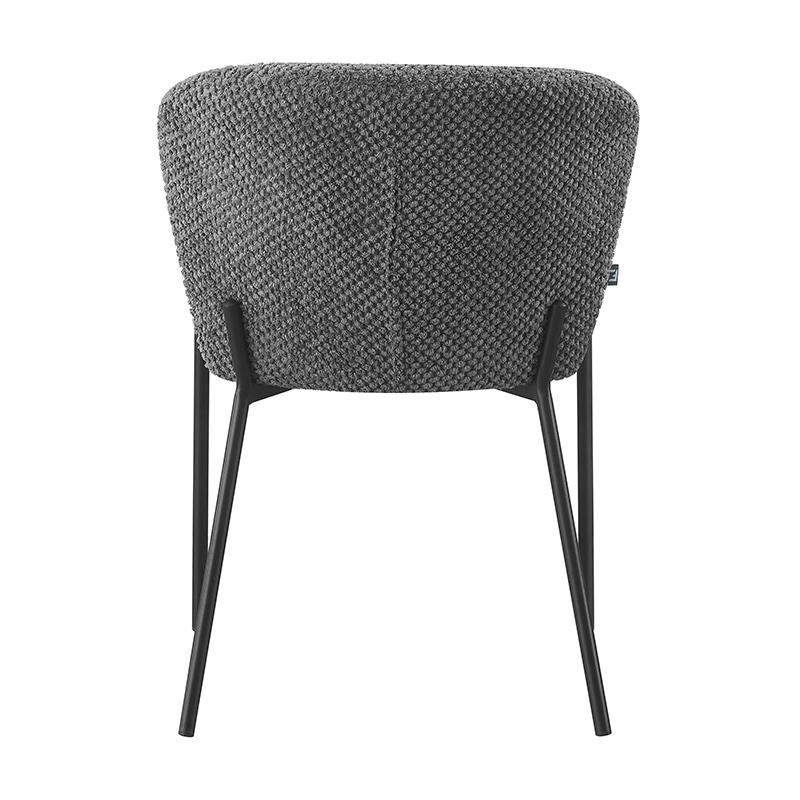 ΚΑΡΕΚΛΑ ΤΡΑΠΕΖΑΡΙΑΣ FL77 ΜΕ ΜΕΤΑΛΛΙΚΑ ΠΟΔΙΑ ΚΑΙ ΓΚΡΙ ΧΡΩΜΑ ΥΦΑΣΜΑΤΟΣ 59x55x79εκ - Image 5