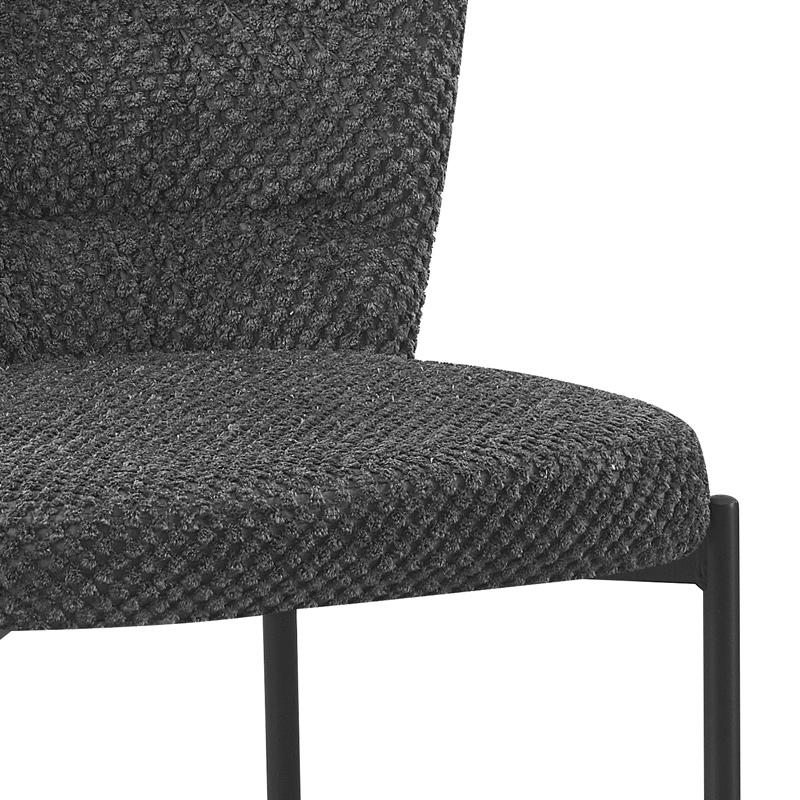 ΚΑΡΕΚΛΑ ΤΡΑΠΕΖΑΡΙΑΣ FL77 ΜΕ ΜΕΤΑΛΛΙΚΑ ΠΟΔΙΑ ΚΑΙ ΓΚΡΙ ΧΡΩΜΑ ΥΦΑΣΜΑΤΟΣ 59x55x79εκ - Image 6