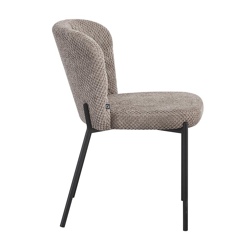 ΚΑΡΕΚΛΑ ΤΡΑΠΕΖΑΡΙΑΣ FL77 ΜΕ ΜΕΤΑΛΛΙΚΑ ΠΟΔΙΑ ΚΑΙ ΚΑΦΕ ΧΡΩΜΑ ΥΦΑΣΜΑΤΟΣ 59x55x79εκ - Image 4