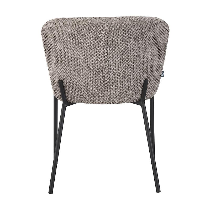 ΚΑΡΕΚΛΑ ΤΡΑΠΕΖΑΡΙΑΣ FL77 ΜΕ ΜΕΤΑΛΛΙΚΑ ΠΟΔΙΑ ΚΑΙ ΚΑΦΕ ΧΡΩΜΑ ΥΦΑΣΜΑΤΟΣ 59x55x79εκ - Image 5