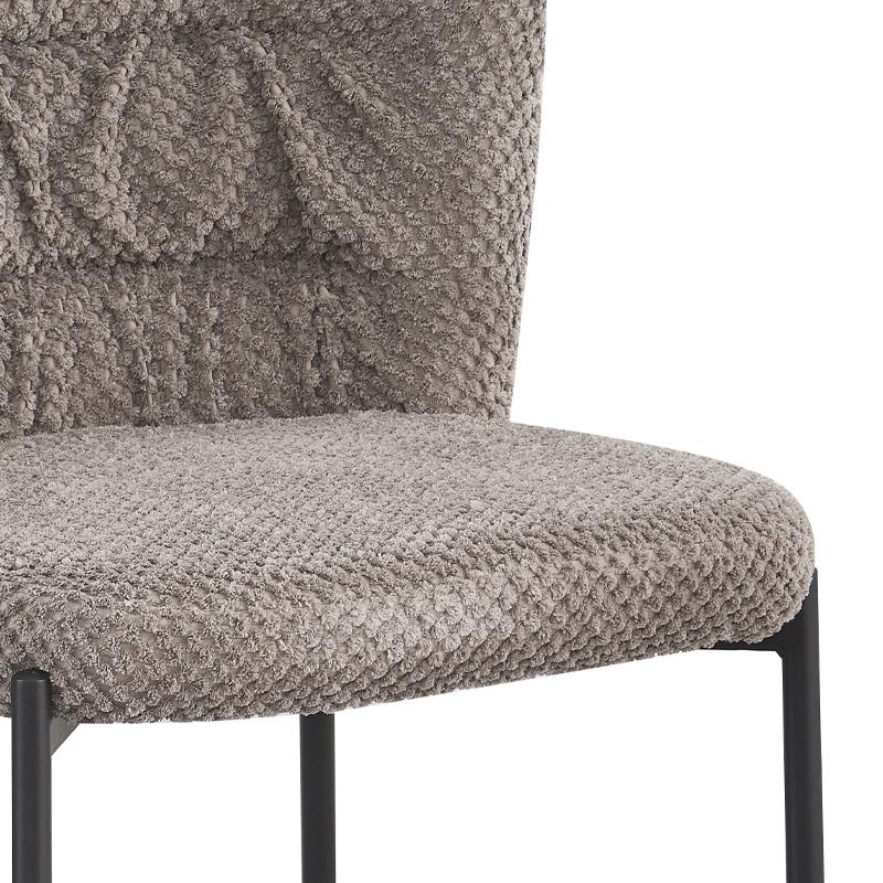 ΚΑΡΕΚΛΑ ΤΡΑΠΕΖΑΡΙΑΣ FL77 ΜΕ ΜΕΤΑΛΛΙΚΑ ΠΟΔΙΑ ΚΑΙ ΚΑΦΕ ΧΡΩΜΑ ΥΦΑΣΜΑΤΟΣ 59x55x79εκ - Image 6