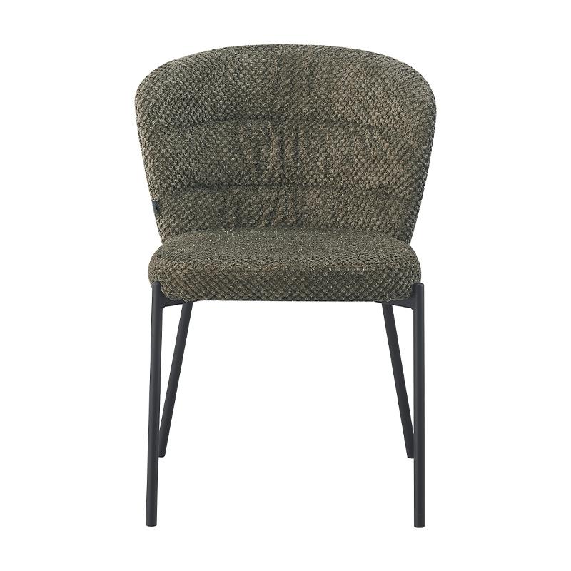 ΚΑΡΕΚΛΑ ΤΡΑΠΕΖΑΡΙΑΣ FL77 ΜΕ ΜΕΤΑΛΛΙΚΑ ΠΟΔΙΑ ΚΑΙ ΠΡΑΣΙΝΟ ΧΡΩΜΑ ΥΦΑΣΜΑΤΟΣ 59x55x79εκ - Image 3