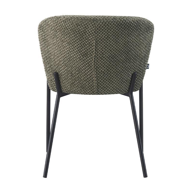 ΚΑΡΕΚΛΑ ΤΡΑΠΕΖΑΡΙΑΣ FL77 ΜΕ ΜΕΤΑΛΛΙΚΑ ΠΟΔΙΑ ΚΑΙ ΠΡΑΣΙΝΟ ΧΡΩΜΑ ΥΦΑΣΜΑΤΟΣ 59x55x79εκ - Image 5