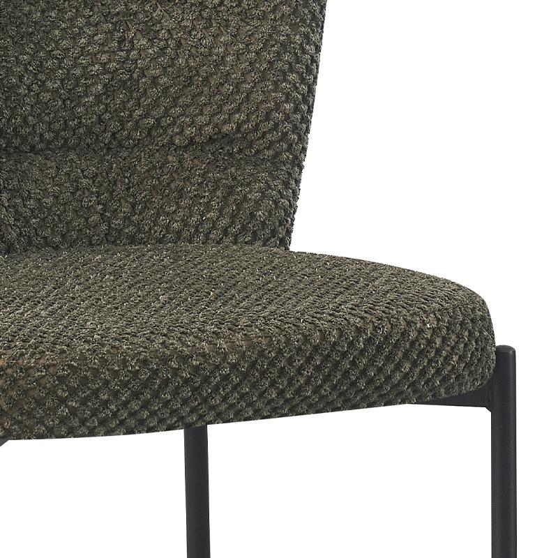 ΚΑΡΕΚΛΑ ΤΡΑΠΕΖΑΡΙΑΣ FL77 ΜΕ ΜΕΤΑΛΛΙΚΑ ΠΟΔΙΑ ΚΑΙ ΠΡΑΣΙΝΟ ΧΡΩΜΑ ΥΦΑΣΜΑΤΟΣ 59x55x79εκ - Image 6