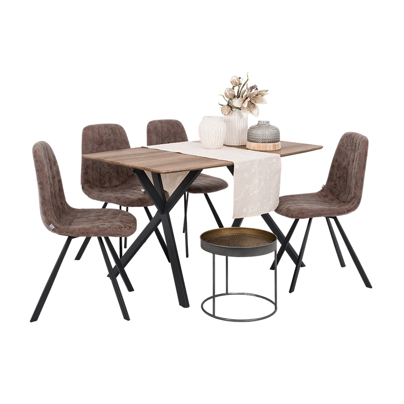 ΚΑΡΕΚΛΑ ΤΡΑΠΕΖΑΡΙΑΣ FL4975 ΚΑΦΕ ΤΕΧΝΟΔΕΡΜΑ 45x45x90εκ - Image 4