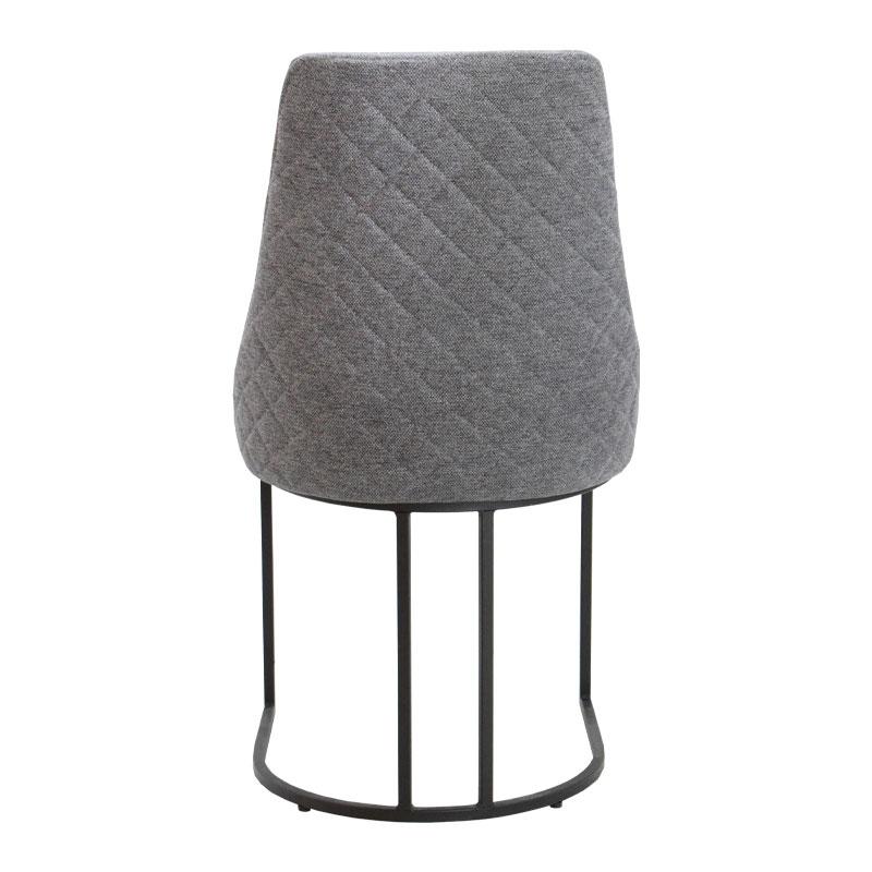 ΚΑΡΕΚΛΑ ΤΡΑΠΕΖΑΡΙΑΣ Maggie ΓΚΡΙ ΧΡΩΜΑ ΥΦΑΣΜΑΤΟΣ 47x52x91εκ - Image 3