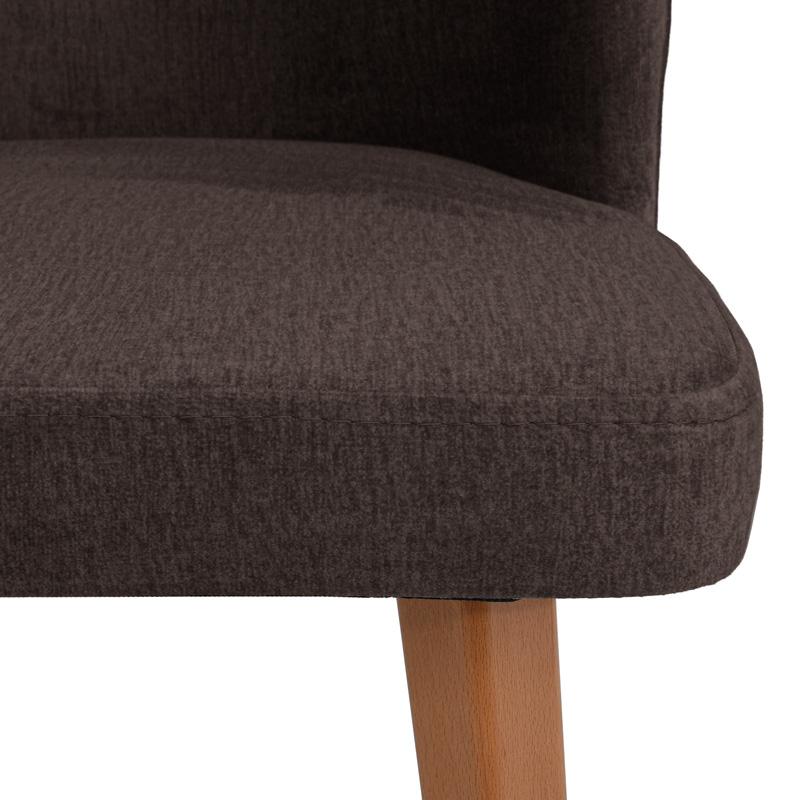 ΚΑΡΕΚΛΑ ΤΡΑΠΕΖΑΡΙΑΣ New Melanie ΥΦΑΣΜΑ ΚΑΦΕ ΧΡΩΜΑ 46x48x93εκ - Image 7