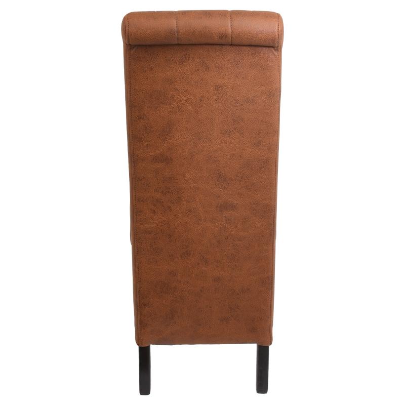 ΚΑΡΕΚΛΑ ΤΡΑΠΕΖΑΡΙΑΣ NEW Τ-14 ΥΦΑΣΜΑ TERRACOTA ΧΡΩΜΑ ΜΕ ΞΥΛΙΝΑ WENGE ΠΟΔΙΑ 45x65x103εκ - Image 3