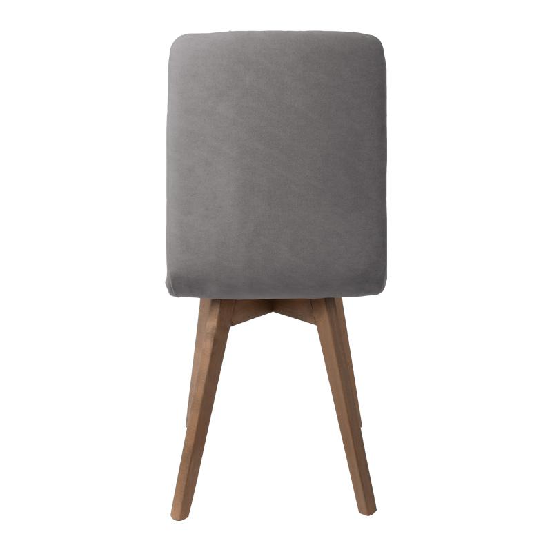 ΚΑΡΕΚΛΑ ΤΡΑΠΕΖΑΡΙΑΣ NEW T-17 ΓΚΡΙ ME GREY ΠΟΔΙΑ 42x48x87εκ - Image 3