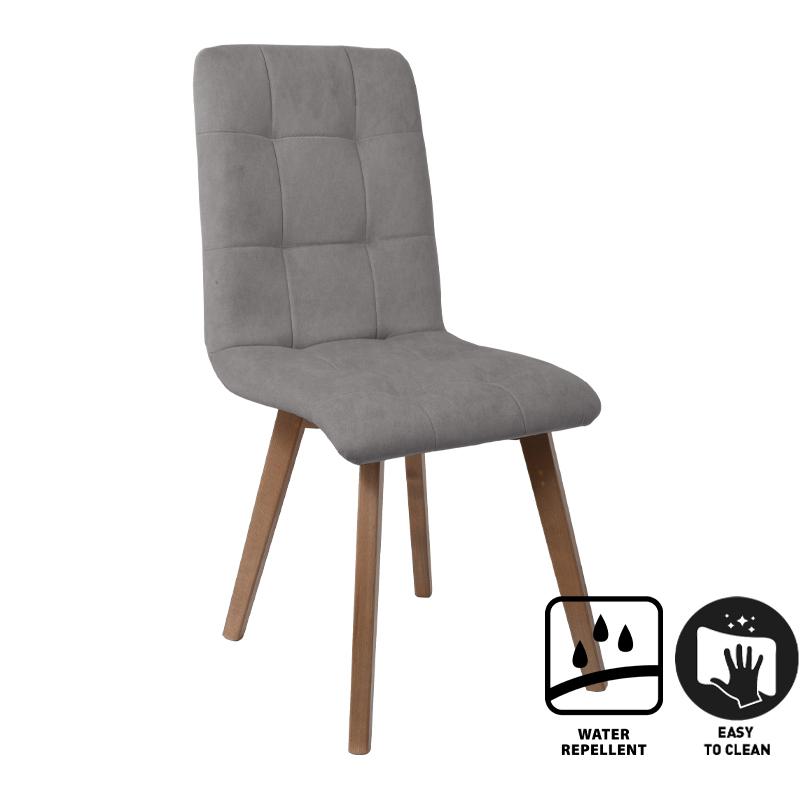 ΚΑΡΕΚΛΑ ΤΡΑΠΕΖΑΡΙΑΣ NEW T-17 ΓΚΡΙ ME GREY ΠΟΔΙΑ 42x48x87εκ - Image 4