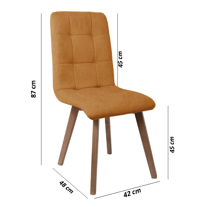 ΚΑΡΕΚΛΑ ΤΡΑΠΕΖΑΡΙΑΣ NEW T-17 ΚΙΤΡΙΝΟ ME GREY ΠΟΔΙΑ 42x48x87εκ - Image 5