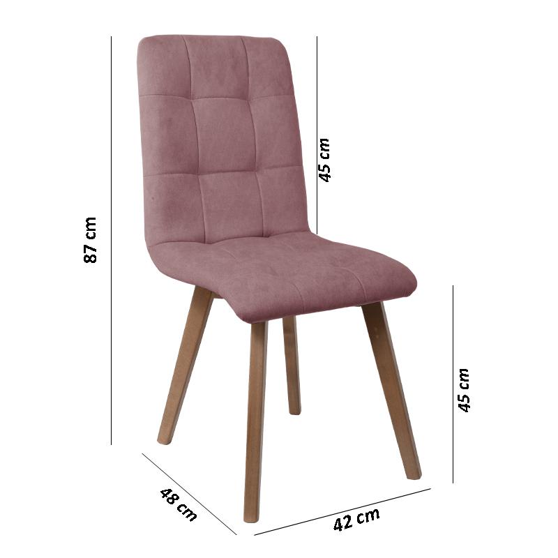 ΚΑΡΕΚΛΑ ΤΡΑΠΕΖΑΡΙΑΣ NEW T-17 ΣΑΠΙΟ ΜΗΛΟ ME GREY ΠΟΔΙΑ 42x48x87εκ - Image 5