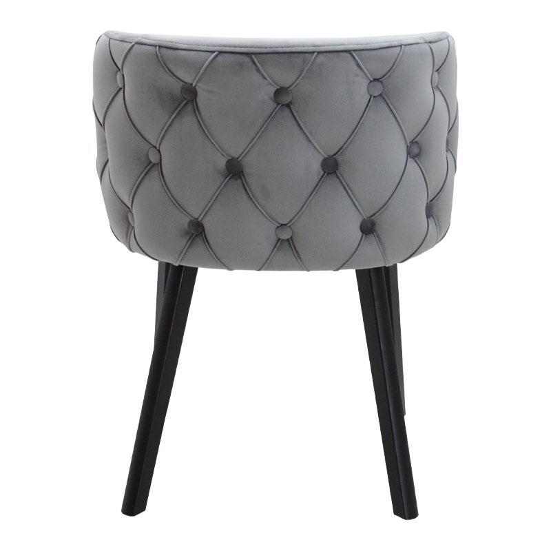 ΚΑΡΕΚΛΑ ΤΡΑΠΕΖΑΡΙΑΣ Noelle ΓΚΡΙ ΧΡΩΜΑ ΥΦΑΣΜΑΤΟΣ 55x52x76εκ - Image 3