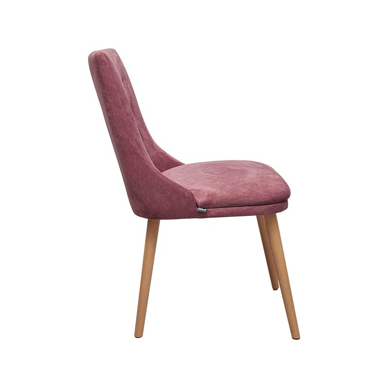 ΚΑΡΕΚΛΑ ΤΡΑΠΕΖΑΡΙΑΣ Sandra Lux ΣΑΠΙΟ ΜΗΛΟ ΧΡΩΜΑ ΥΦΑΣΜΑΤΟΣ ΜΕ GOLDEN SAND ΠΟΔΙΑ 45x50x85εκ - Image 3