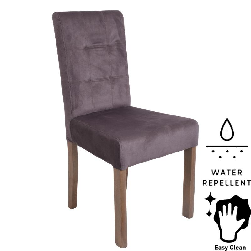 ΚΑΡΕΚΛΑ ΤΡΑΠΕΖΑΡΙΑΣ Τ-12 Domenic ΚΑΦΕ ΥΦΑΣΜΑ GREY OAK ΠΟΔΙΑ 45x45x90εκ - Image 4