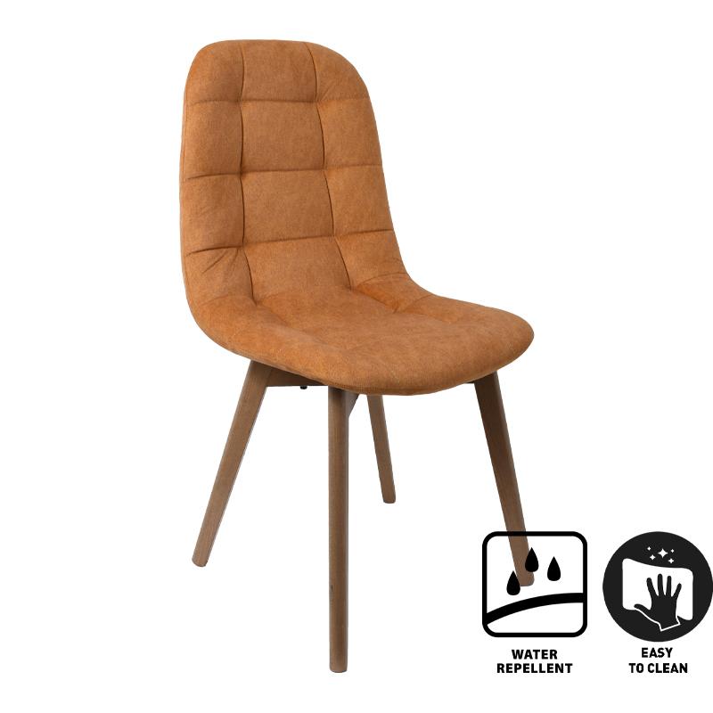 ΚΑΡΕΚΛΑ ΤΡΑΠΕΖΑΡΙΑΣ T-18 ΚΙΤΡΙΝΟ ME GREY ΠΟΔΙΑ 42x45x95εκ - Image 4