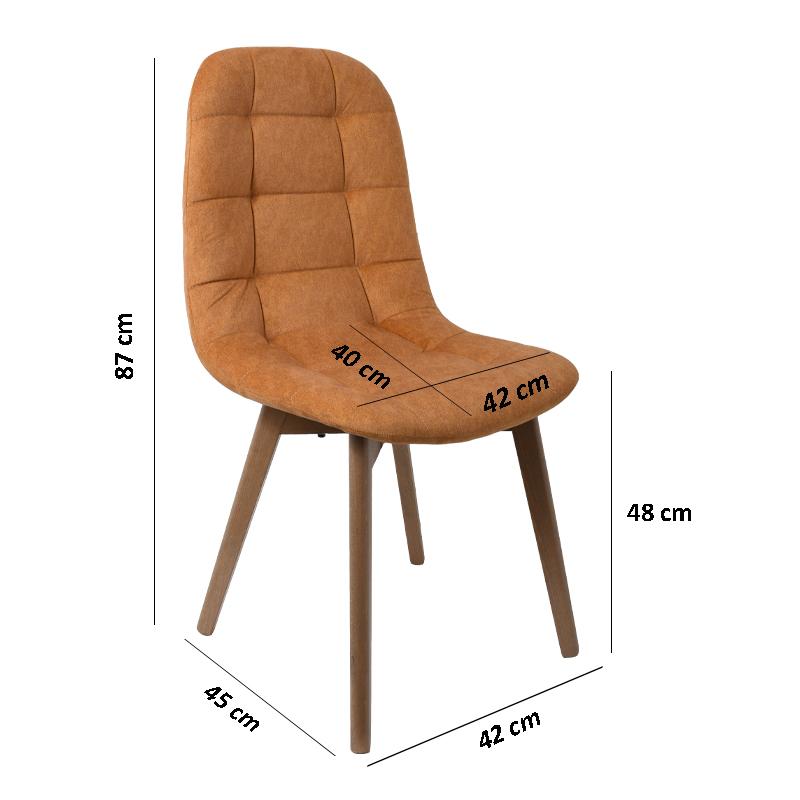 ΚΑΡΕΚΛΑ ΤΡΑΠΕΖΑΡΙΑΣ T-18 ΚΙΤΡΙΝΟ ME GREY ΠΟΔΙΑ 42x45x95εκ - Image 5