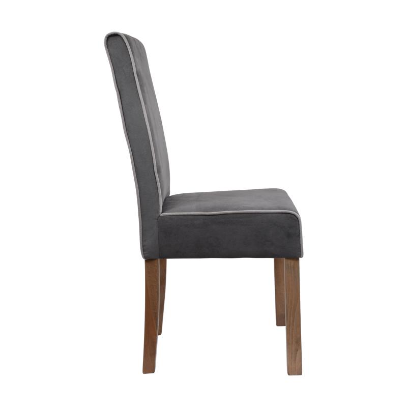 ΚΑΡΕΚΛΑ ΤΡΑΠΕΖΑΡΙΑΣ Τ-26 ΣΚΟΥΡΟ ΓΚΡΙ ΜΕ ΓΚΡΙ ΡΙΓΑ 47x60x100εκ - Image 3