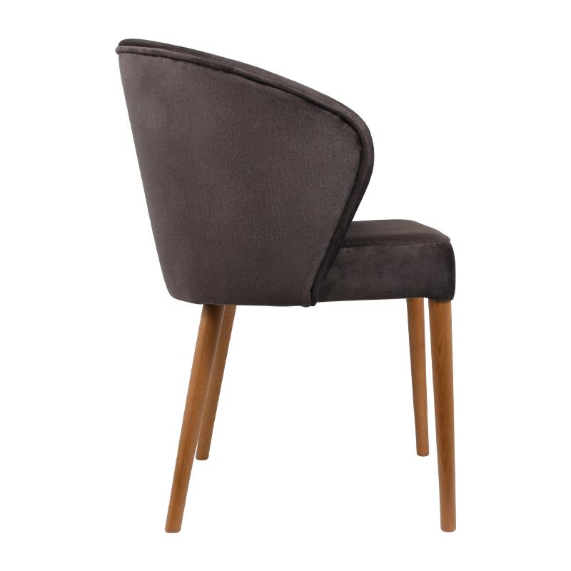 ΚΑΡΕΚΛΑ ΤΡΑΠΕΖΑΡΙΑΣ Τ-8 LUX ΚΑΦΕ ΥΦΑΣΜΑ ΜΕ GOLDEN SAND ΠΟΔΙΑ 57x54x81εκ - Image 3