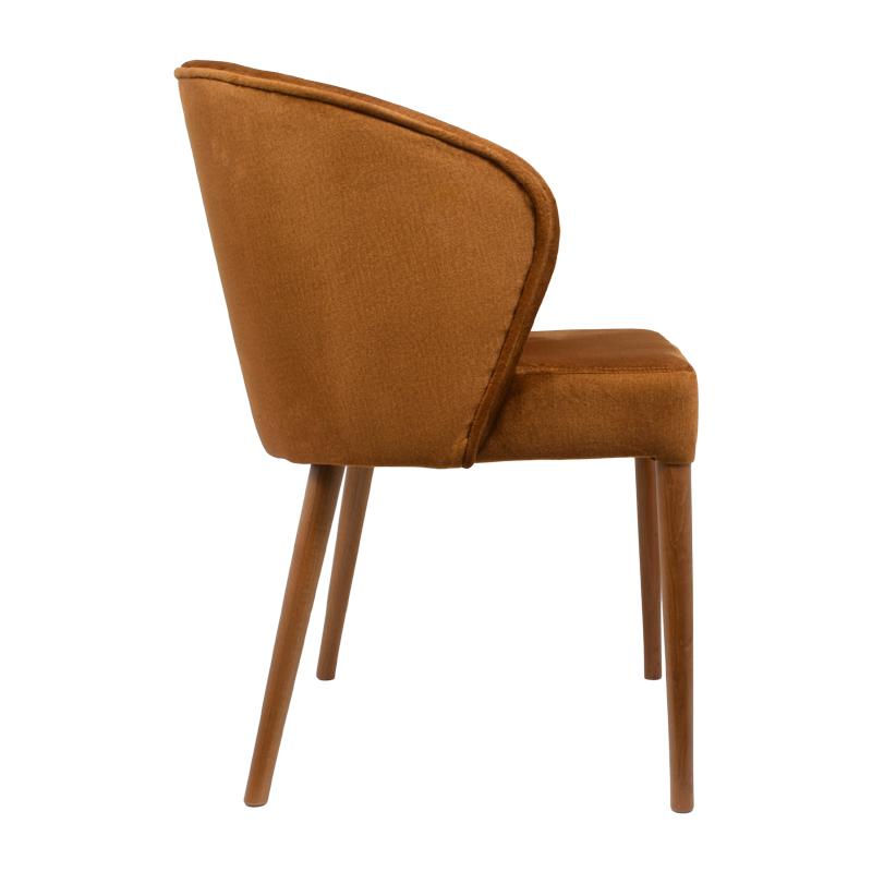 ΚΑΡΕΚΛΑ ΤΡΑΠΕΖΑΡΙΑΣ Τ-8 LUX ΜΟΥΣΤΑΡΔΙ ΥΦΑΣΜΑ ΜΕ GOLDEN SAND ΠΟΔΙΑ 57x54x81εκ - Image 3