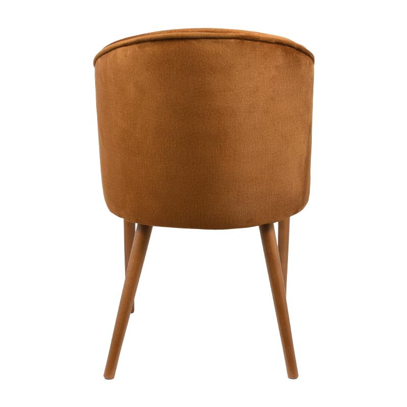 ΚΑΡΕΚΛΑ ΤΡΑΠΕΖΑΡΙΑΣ Τ-8 LUX ΜΟΥΣΤΑΡΔΙ ΥΦΑΣΜΑ ΜΕ GOLDEN SAND ΠΟΔΙΑ 57x54x81εκ - Image 4