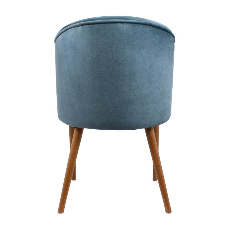 ΚΑΡΕΚΛΑ ΤΡΑΠΕΖΑΡΙΑΣ Τ-8 LUX ΣΙΕΛ ΥΦΑΣΜΑ ΜΕ GOLDEN SAND ΠΟΔΙΑ 57x54x81εκ - Image 4