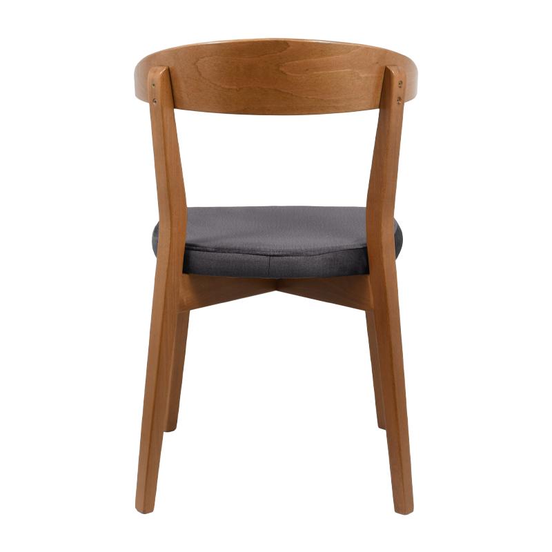 ΚΑΡΕΚΛΑ ΤΡΑΠΕΖΑΡΙΑΣ Τ-9 LUX ΓΚΡΙ ΥΦΑΣΜΑ ΜΕ GOLDEN SAND ΠΟΔΙΑ 49x54x78εκ - Image 4