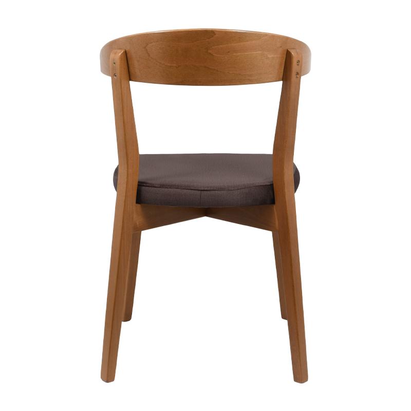 ΚΑΡΕΚΛΑ ΤΡΑΠΕΖΑΡΙΑΣ Τ-9 LUX ΚΑΦΕ ΥΦΑΣΜΑ ΜΕ GOLDEN SAND ΠΟΔΙΑ 49x54x78εκ - Image 4