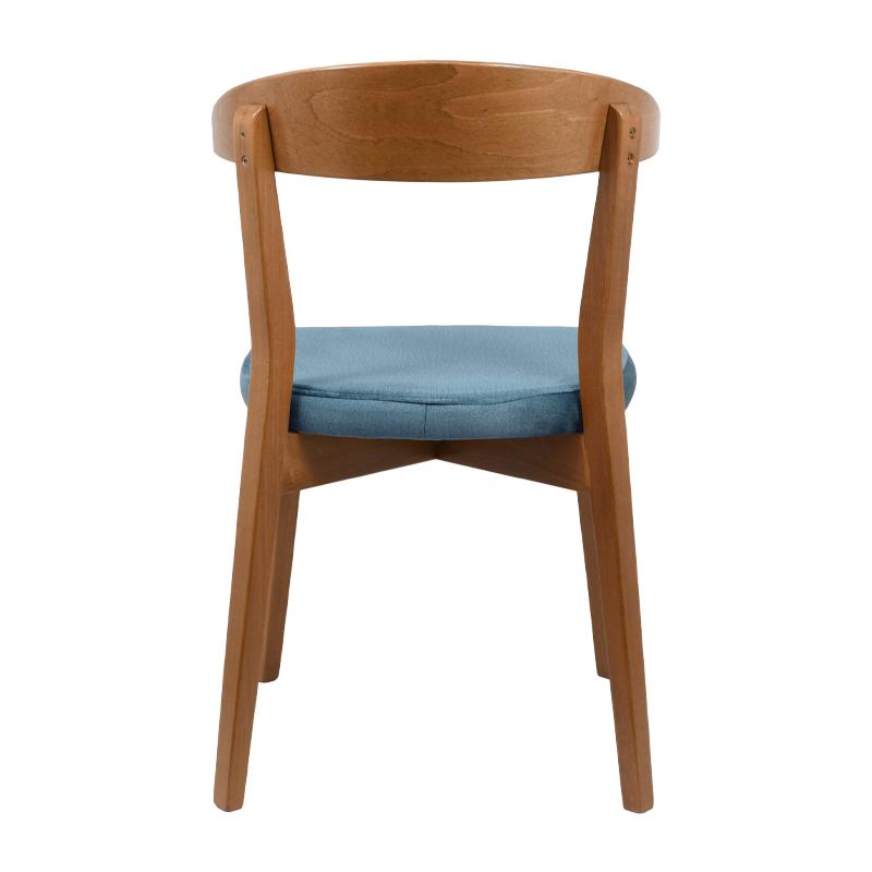 ΚΑΡΕΚΛΑ ΤΡΑΠΕΖΑΡΙΑΣ Τ-9 LUX ΣΙΕΛ ΥΦΑΣΜΑ ΜΕ GOLDEN SAND ΠΟΔΙΑ 49x54x78εκ - Image 4