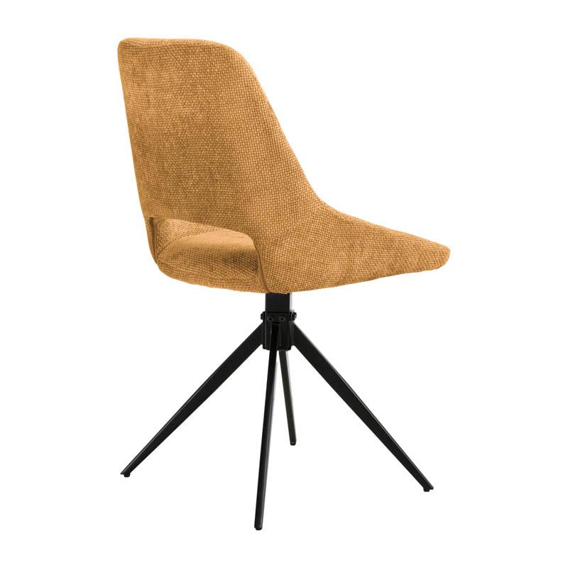 ΚΑΡΕΚΛΑ ΤΡΑΠΕΖΑΡΙΑΣ ΠΕΡΙΣΤΡΕΦΟΜΕΝΗ FL2548 ΜΟΥΣΤΑΡΔΙ ΥΦΑΣΜΑ 64x53x85εκ - Image 3