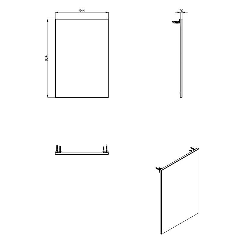 ΚΑΘΡΕΦΤΗΣ ΓΙΑ ΕΠΙΠΛΟ ΧΩΛ UMBRIA OG 54,5x2x80,5εκ - Image 3