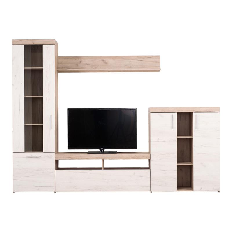 ΚΕΝΤΡΟ ΨΥΧΑΓΩΓΙΑΣ-ΣΥΝΘΕΣΗ Arno Grey Oak-White Oak 262x35x195εκ - Image 3