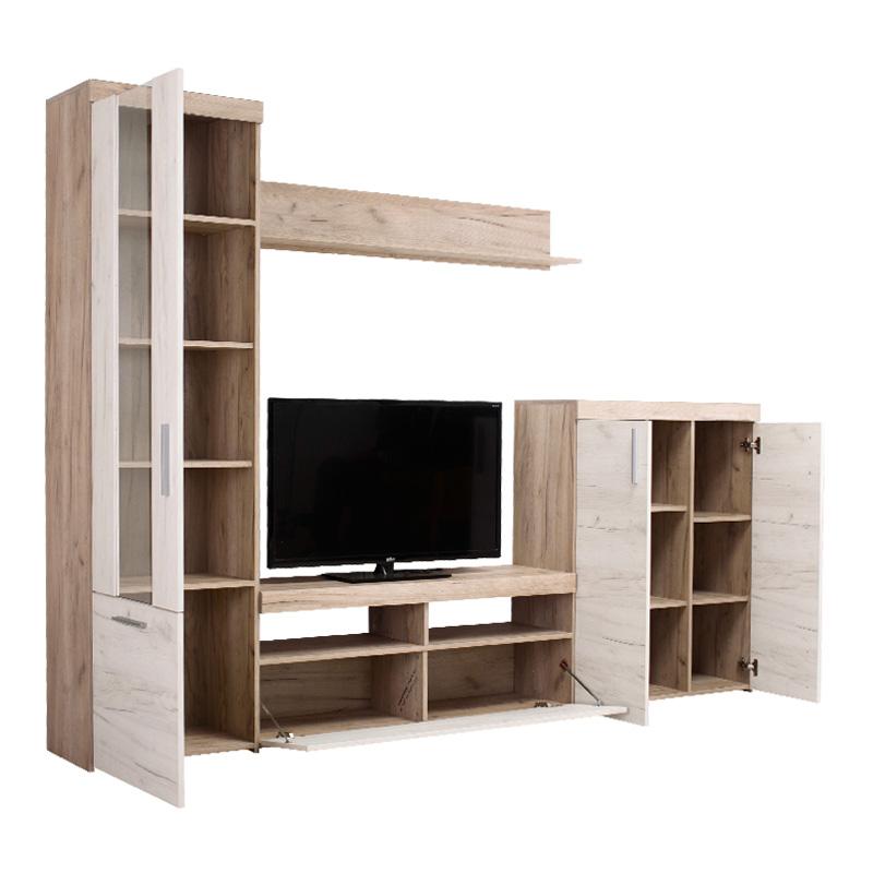 ΚΕΝΤΡΟ ΨΥΧΑΓΩΓΙΑΣ-ΣΥΝΘΕΣΗ Arno Grey Oak-White Oak 262x35x195εκ - Image 4