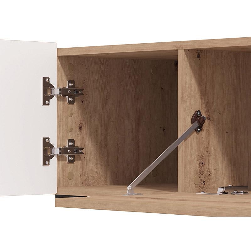 ΚΕΝΤΡΟ ΨΥΧΑΓΩΓΙΑΣ-ΣΥΝΘΕΣΗ BALOS ARTISAN OAK-ΜΑΥΡΟ 199x42x163εκ - Image 6