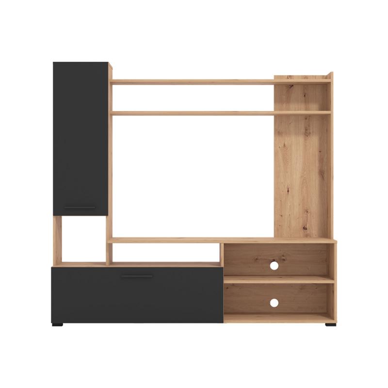 ΚΕΝΤΡΟ ΨΥΧΑΓΩΓΙΑΣ-ΣΥΝΘΕΣΗ BRAGA ARTISAN OAK-ΜΑΥΡΟ 168x35x157εκ - Image 3