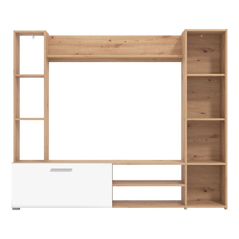 ΚΕΝΤΡΟ ΨΥΧΑΓΩΓΙΑΣ-ΣΥΝΘΕΣΗ MATARO ARTISAN OAK-ΛΕΥΚΟ 185x35x155εκ - Image 3