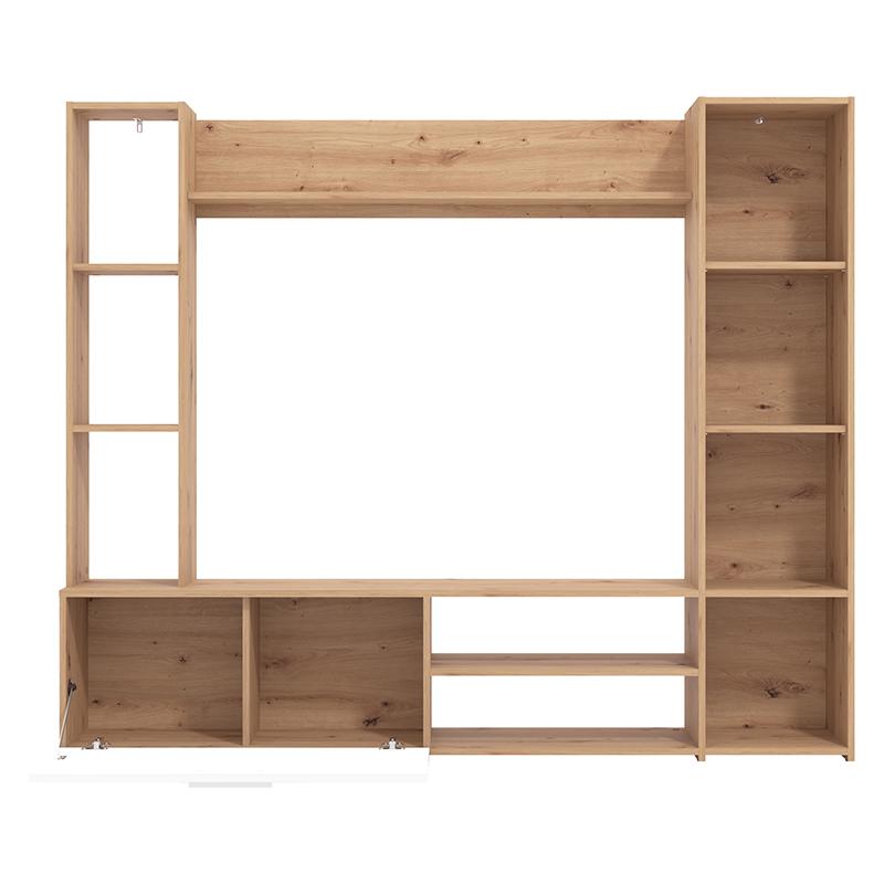 ΚΕΝΤΡΟ ΨΥΧΑΓΩΓΙΑΣ-ΣΥΝΘΕΣΗ MATARO ARTISAN OAK-ΛΕΥΚΟ 185x35x155εκ - Image 4