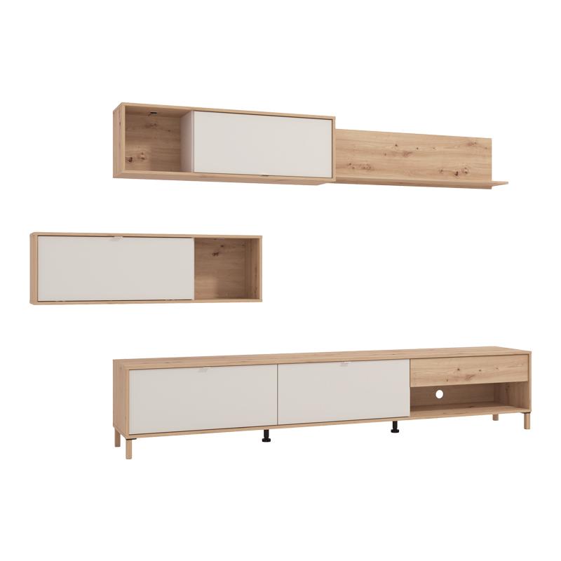 ΚΕΝΤΡΟ ΨΥΧΑΓΩΓΙΑΣ-ΣΥΝΘΕΣΗ NORWICH ARTISAN ΟΑΚ/CASHMERE 234x40x197εκ - Image 3