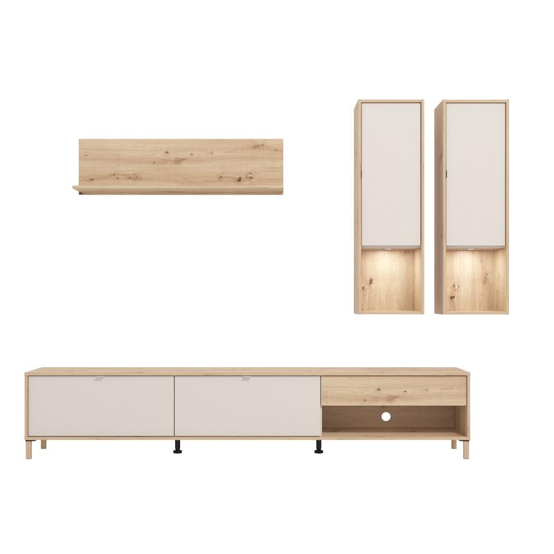 ΚΕΝΤΡΟ ΨΥΧΑΓΩΓΙΑΣ-ΣΥΝΘΕΣΗ NORWICH ARTISAN ΟΑΚ/CASHMERE 234x40x197εκ - Image 4