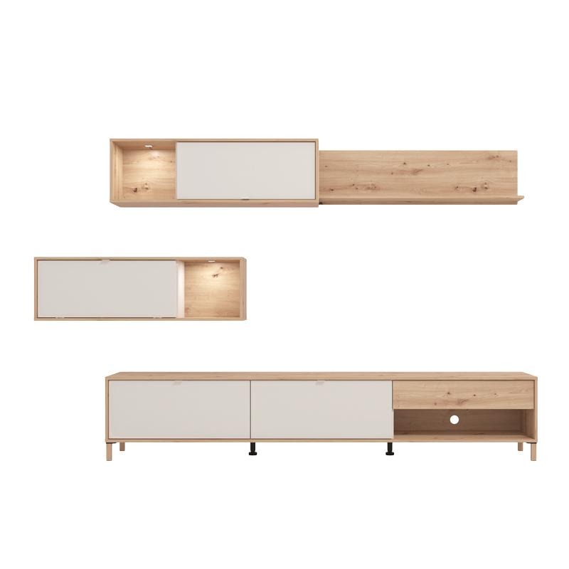 ΚΕΝΤΡΟ ΨΥΧΑΓΩΓΙΑΣ-ΣΥΝΘΕΣΗ NORWICH ARTISAN ΟΑΚ/CASHMERE 234x40x197εκ - Image 6